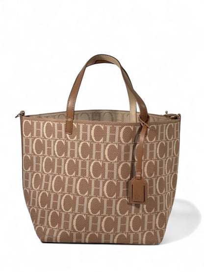 CH Carolina Herrera Monogram Tote in Beige – Luxury Everyday Icon 🌟👜