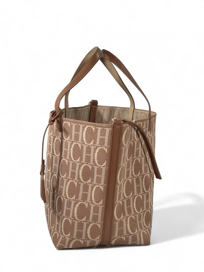 CH Carolina Herrera Monogram Tote in Beige – Luxury Everyday Icon 🌟👜