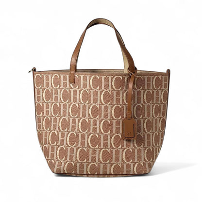 CH Carolina Herrera Monogram Tote in Beige – Luxury Everyday Icon 🌟👜