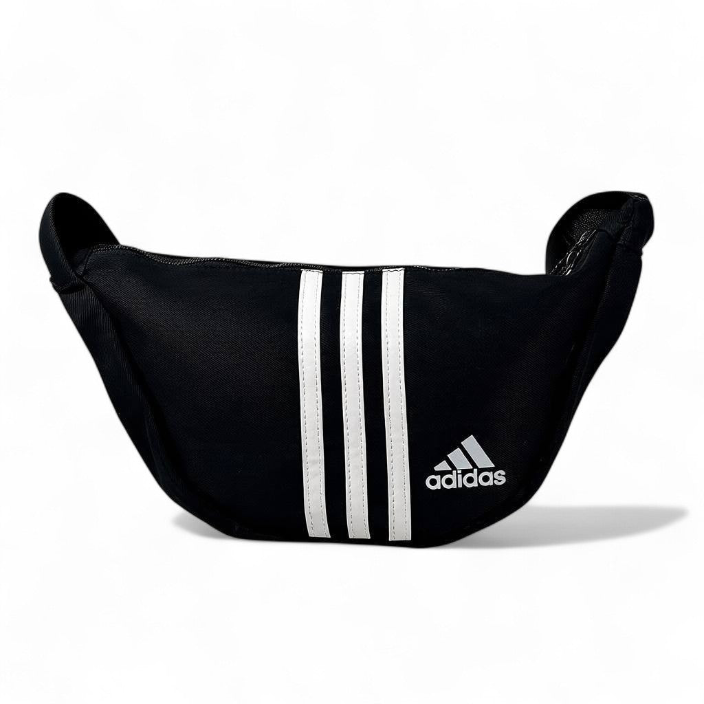 Adidas Essentials 3-Stripes Waist Pack – Black 🖤✨