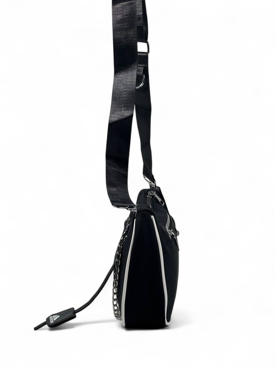 Adidas Urban Street Chain Bag ✨🖤 | Multi-Pocket Crossbody for Everyday Style