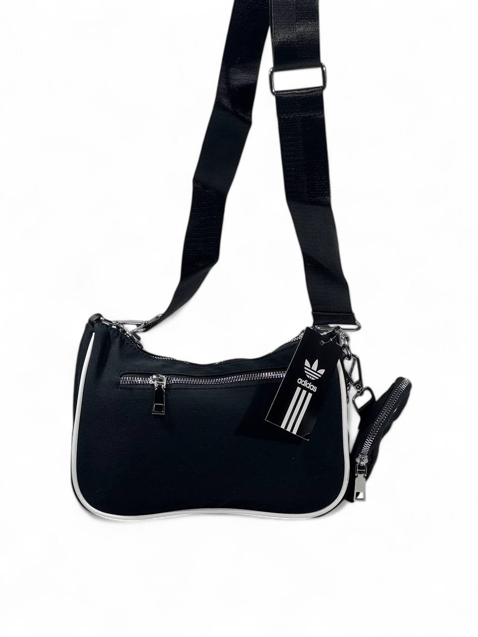 Adidas Urban Street Chain Bag ✨🖤 | Multi-Pocket Crossbody for Everyday Style