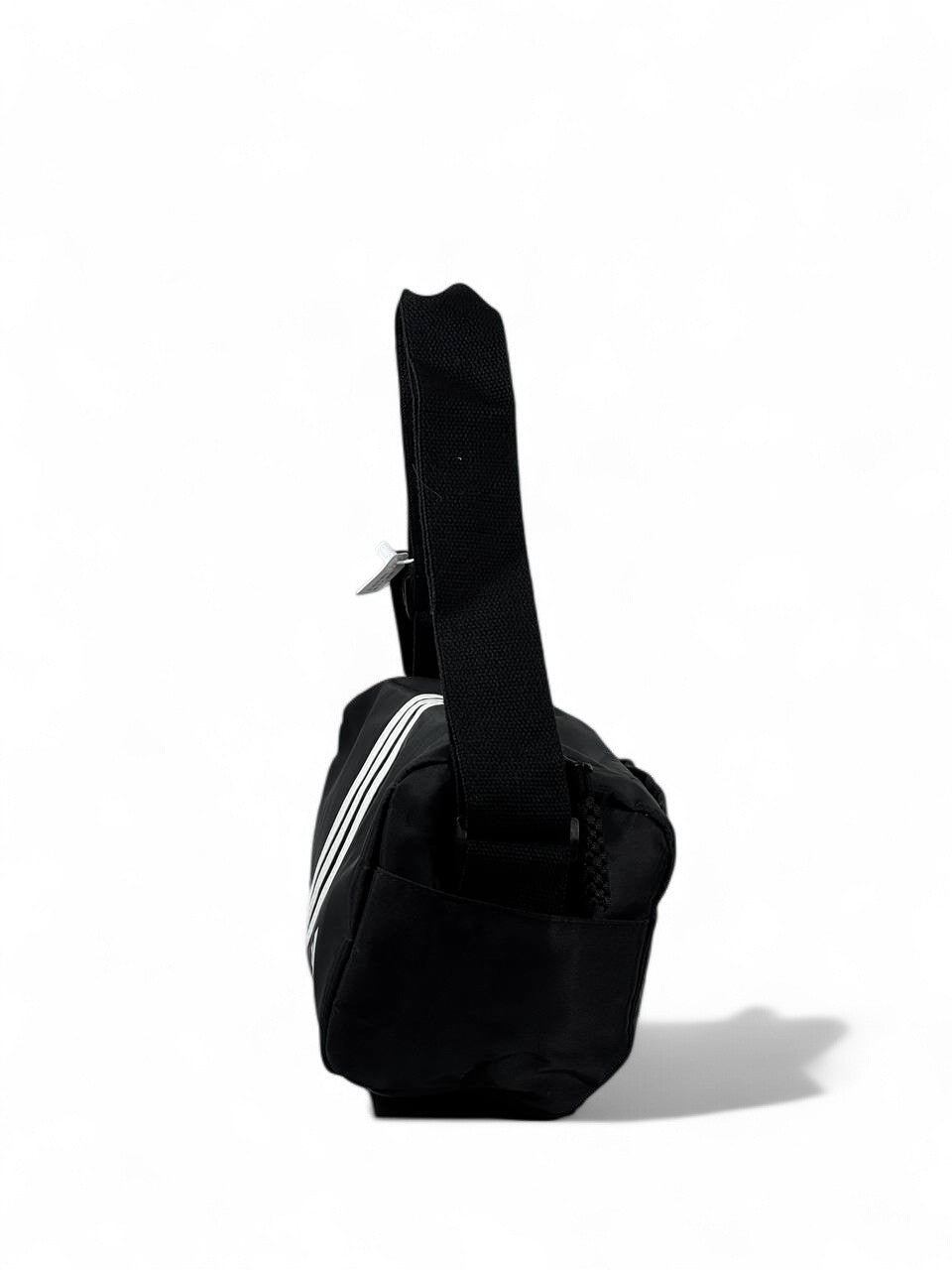 🔥 Adidas Classic Black Mini Duffel – 3-Stripes Sports Bag