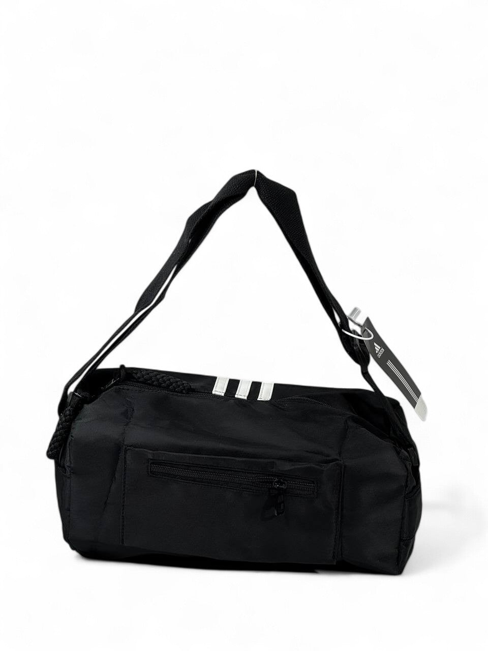 🔥 Adidas Classic Black Mini Duffel – 3-Stripes Sports Bag