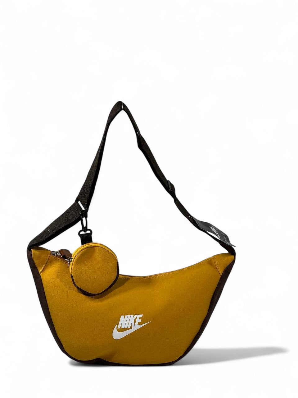 🔥 Nike Mustard Crossbody Sling Bag with Mini Pouch – Sporty Street Style