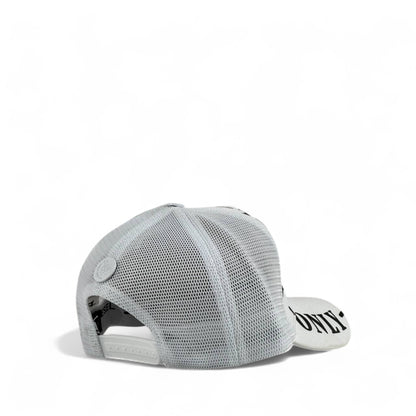 🧢 Diesel white Trucker Cap – Mohawk Graphic | Unisex Mesh Snapback