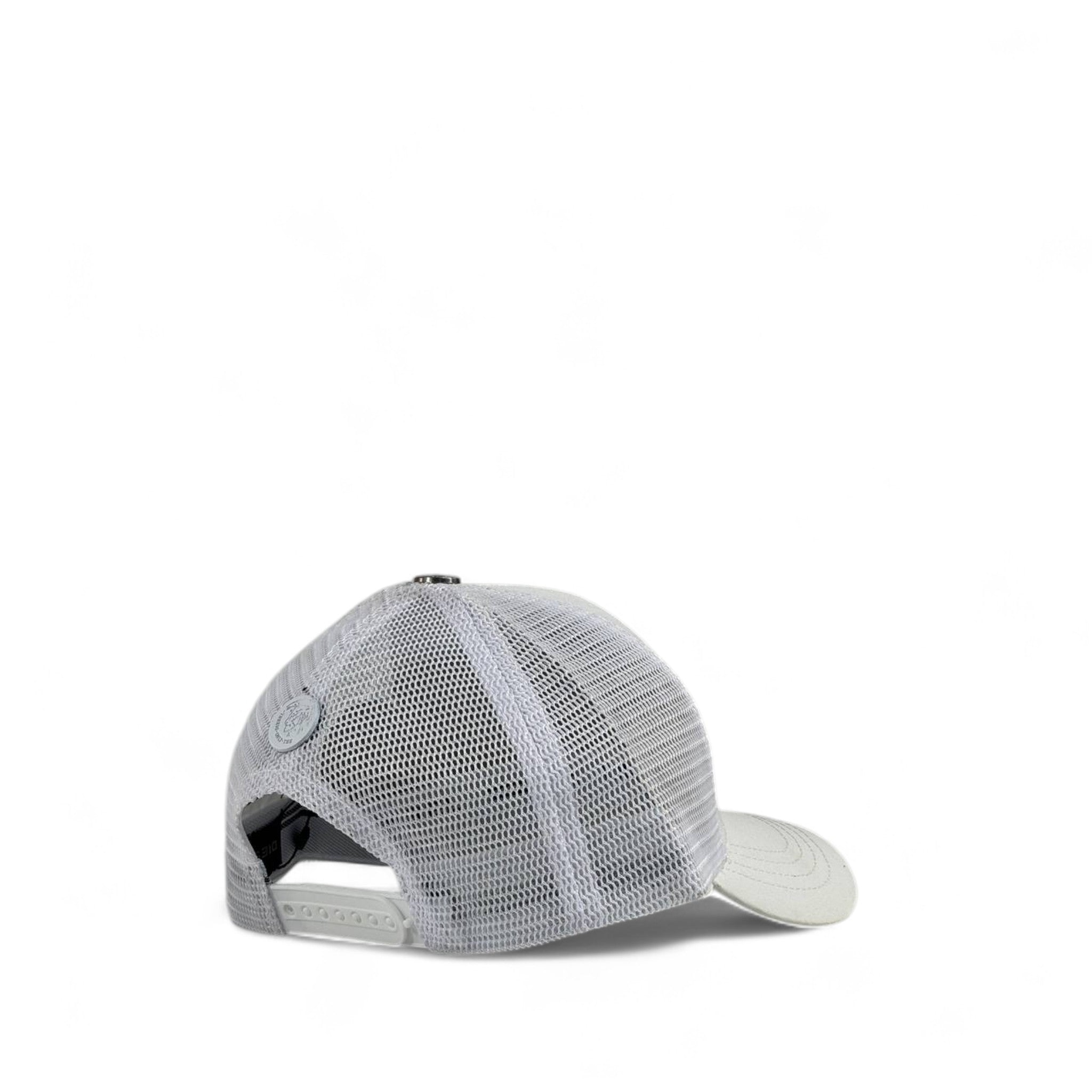 🧢 Diesel white Trucker Cap – “Only The Brave” Patch | Mesh Snapback