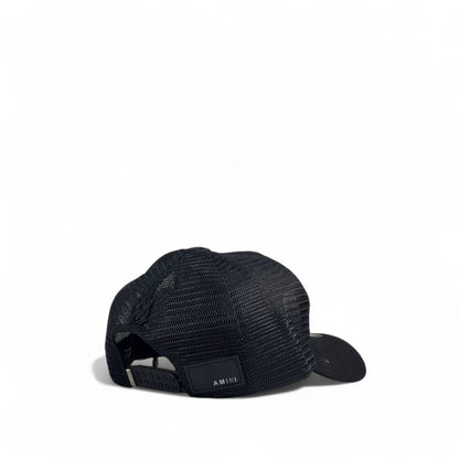 🧢 Amiri Black Trucker Cap – Hollywood Jazz Club Embroidered Hat | Mesh Snapback