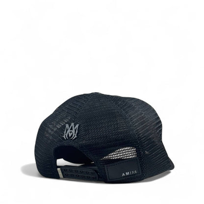 🧢 Amiri Black Trucker Cap – Hollywood Jazz Club Embroidered Hat | Mesh Snapback