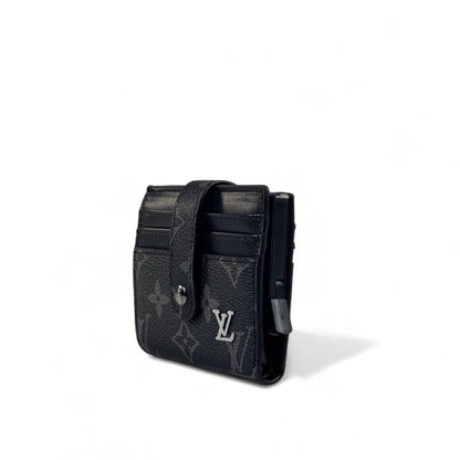 🖤 Louis Vuitton Monogram Black Wallet – Compact Leather Trifold