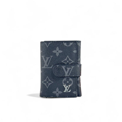 🖤 Louis Vuitton Monogram Compact Wallet – Black Leather with Flap Closure