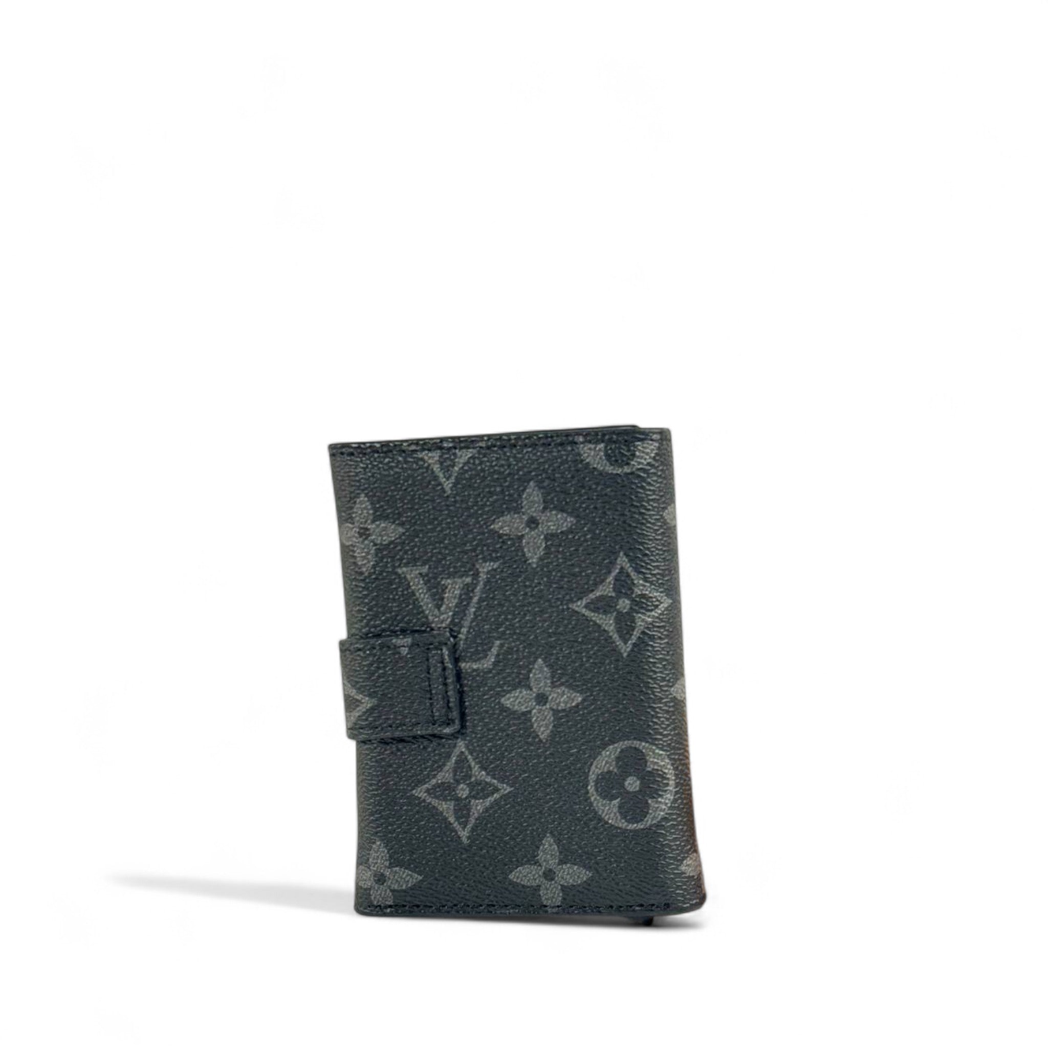 🖤 Louis Vuitton Monogram Compact Wallet – Black Leather with Flap Closure
