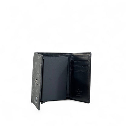 🖤 Louis Vuitton Monogram Compact Wallet – Black Leather with Flap Closure