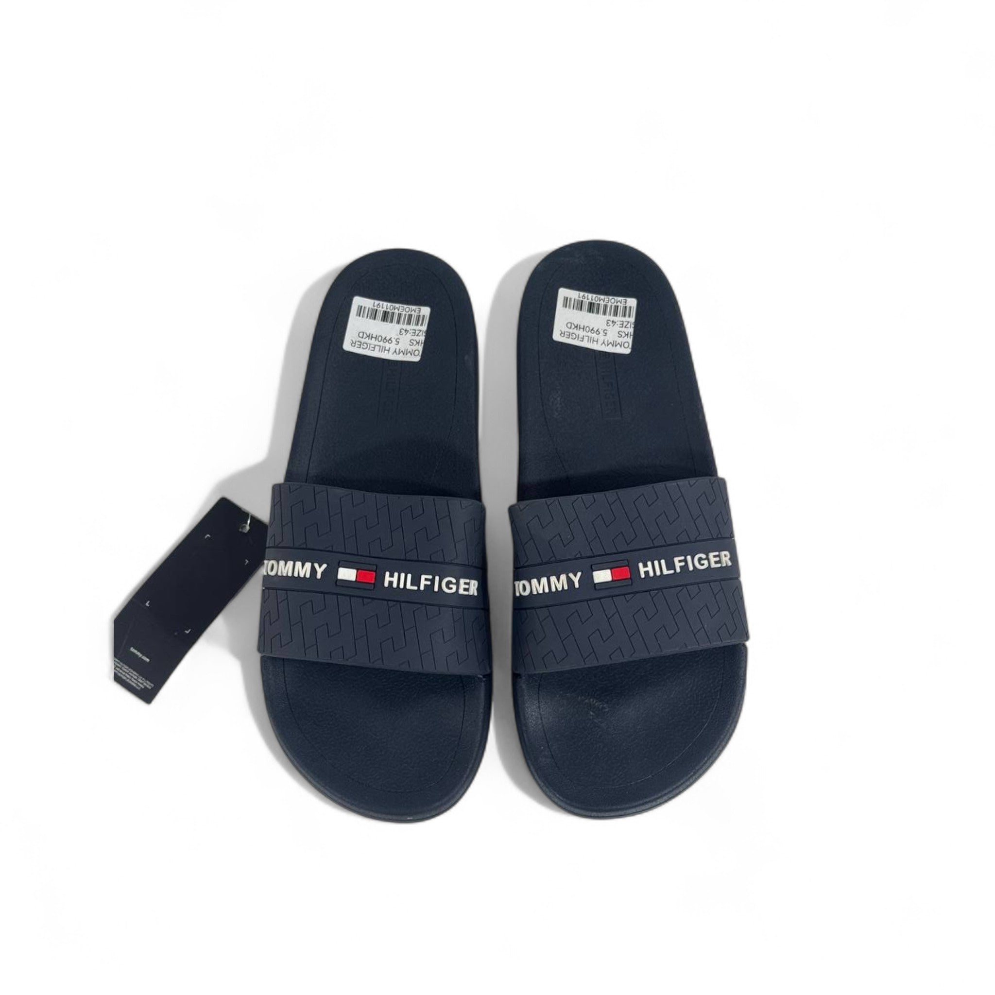 👟 Tommy Hilfiger Navy Blue Logo Slides – Unisex Summer Sandals