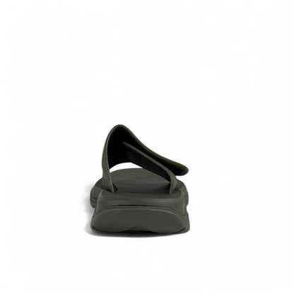 🟢 Zara Minimalist Green Suede Strap Slides – Urban Streetwear Essential