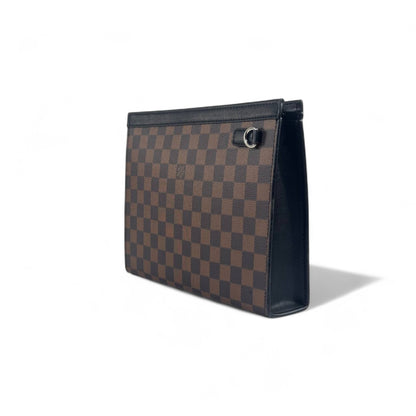 🎨 Louis Vuitton Damier Graphite Pochette w/ Colorful Sticker Patches | Limited Edition Luxury Bag 👜✨