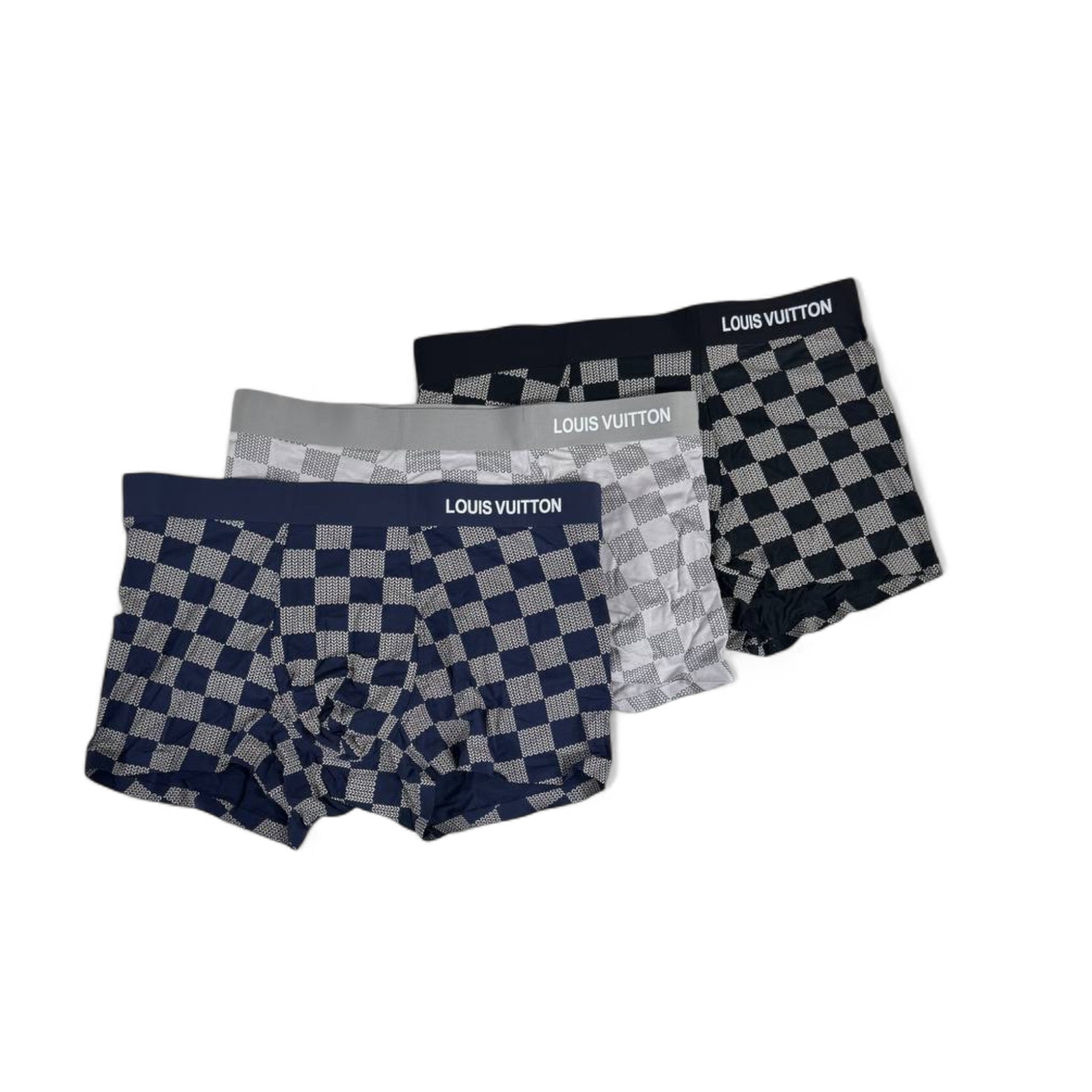 🖤 Louis Vuitton Men’s Boxer Briefs (3-Pack) | Damier Check Print Luxury Underwear ✨👑
