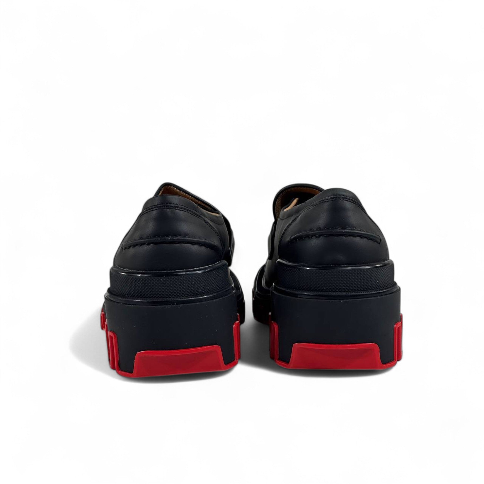 ✨ Christian Louboutin CL Logo Loafers – Black Leather with Red Sole 🔥 | Luxury Designer Men’s Shoes 👞