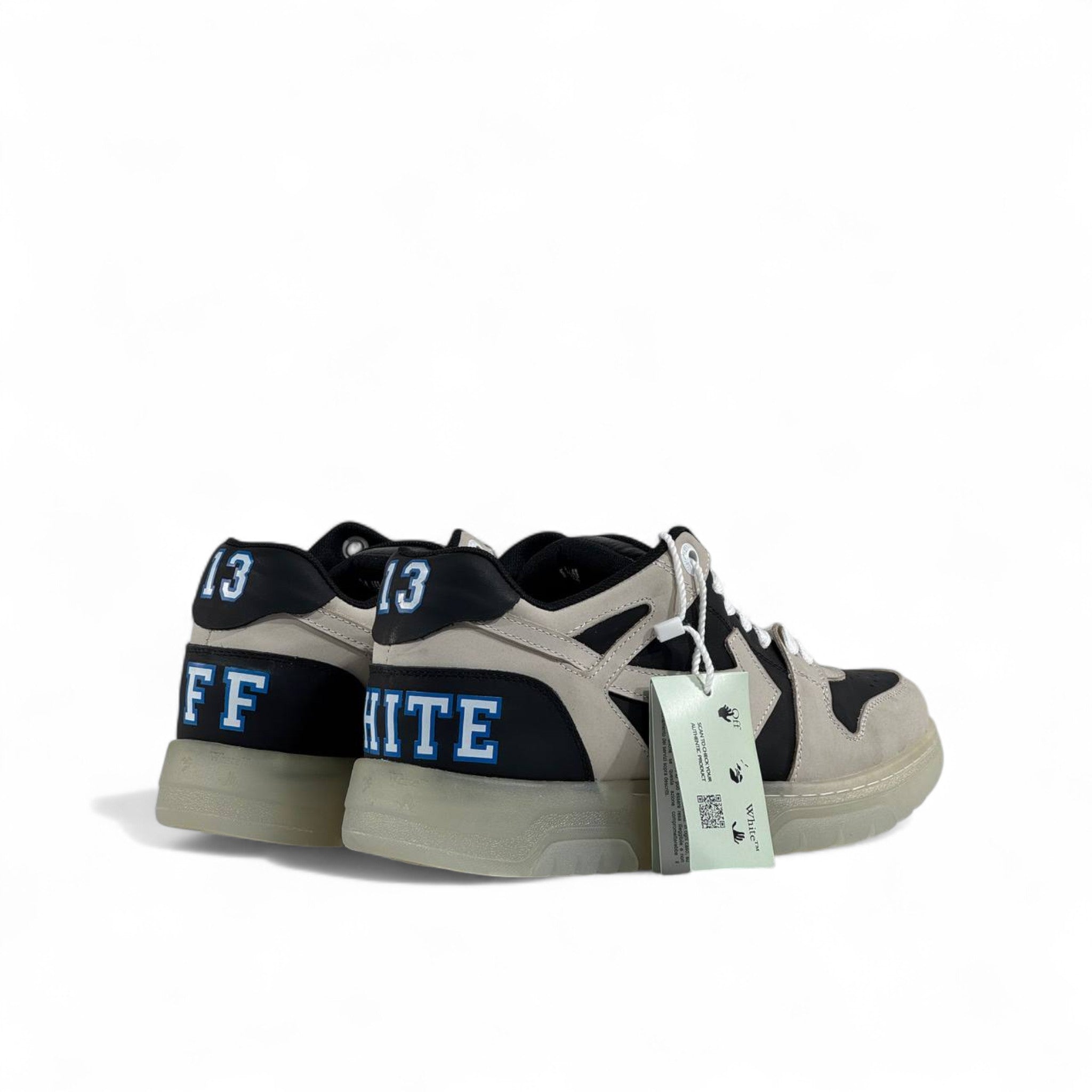Off-White™ Out of Office “13” Sneakers – Grey/Black/Blue Limited Edition 👟✨