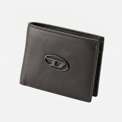 🖤 Diesel Oval D Premium Wallet – Charcoal Grey Luxury Edition