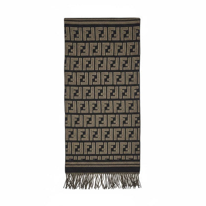 Fendi Inspired Double-Face Luxury Scarf – Reversible Monogram Edition 🧣✨ (Unisex Premium Winter)