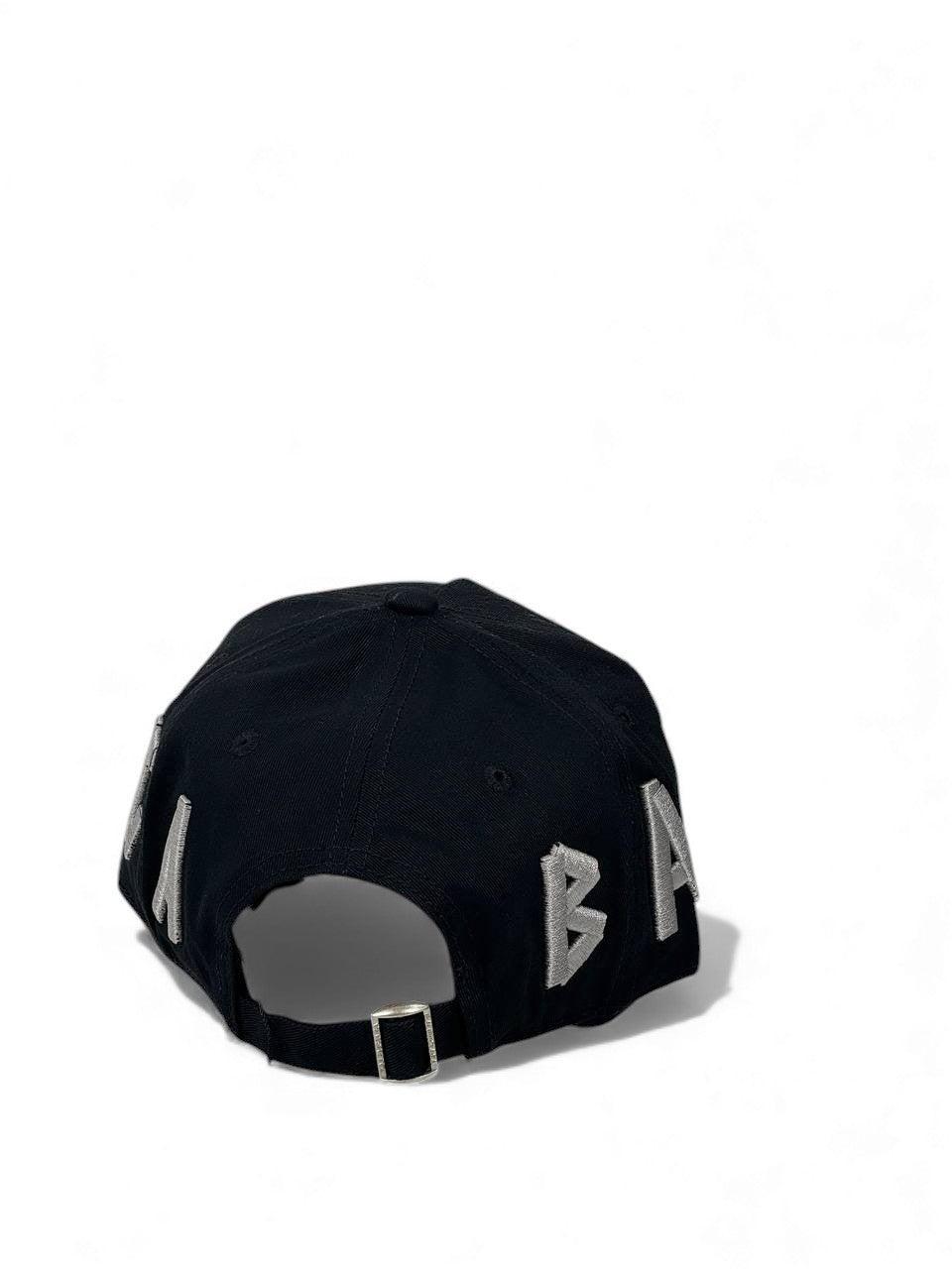 Balenciaga Luxury Embroidered Cap – Black & Silver Edition 🧢⚫✨ (Unisex Street Style)