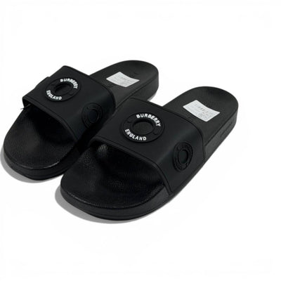 ⚫ Burberry Slides – Black Edition 🖤✨