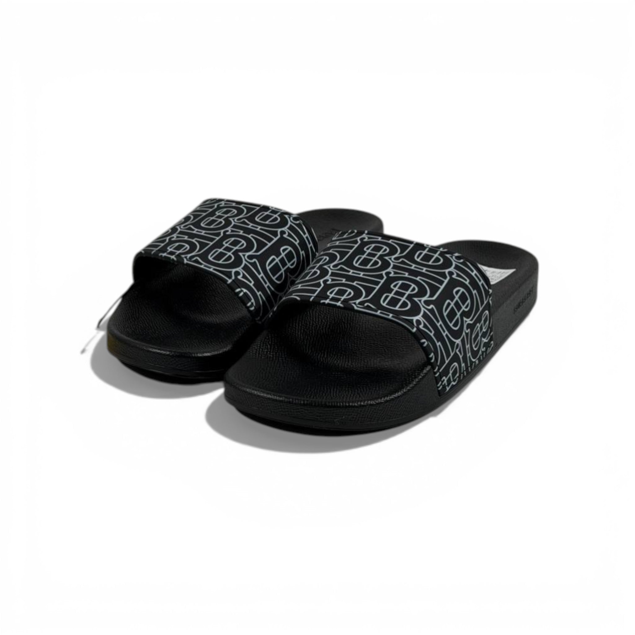 ⚫ Burberry Monogram Slides – Black Signature Edition 🖤✨