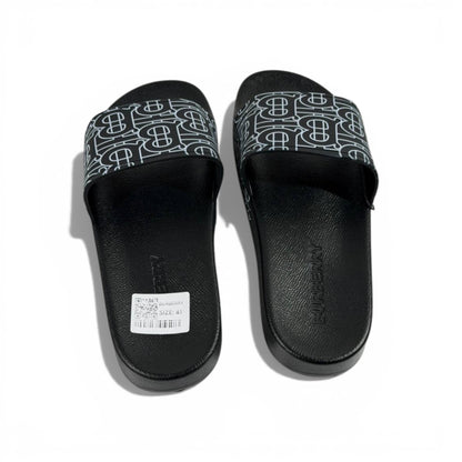 ⚫ Burberry Monogram Slides – Black Signature Edition 🖤✨