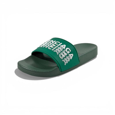 🟢 Balenciaga Slides – Green Logo Edition 🤍✨