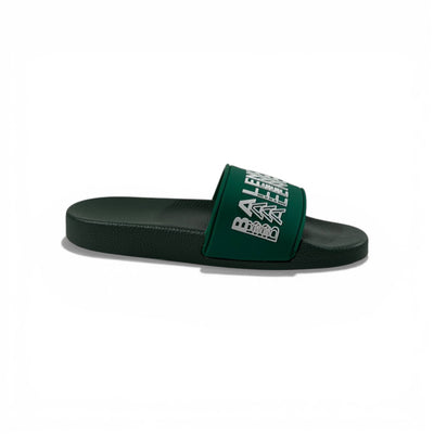 🟢 Balenciaga Slides – Green Logo Edition 🤍✨