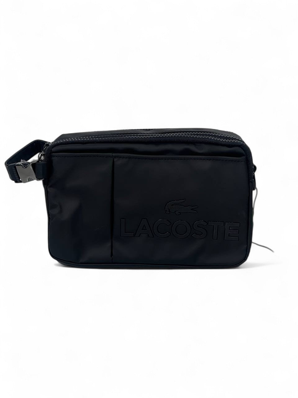 🖤 Lacoste Black Urban Crossbody Pouch – Premium Minimalist Design