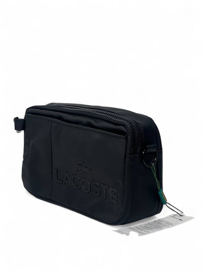 🖤 Lacoste Black Urban Crossbody Pouch – Premium Minimalist Design