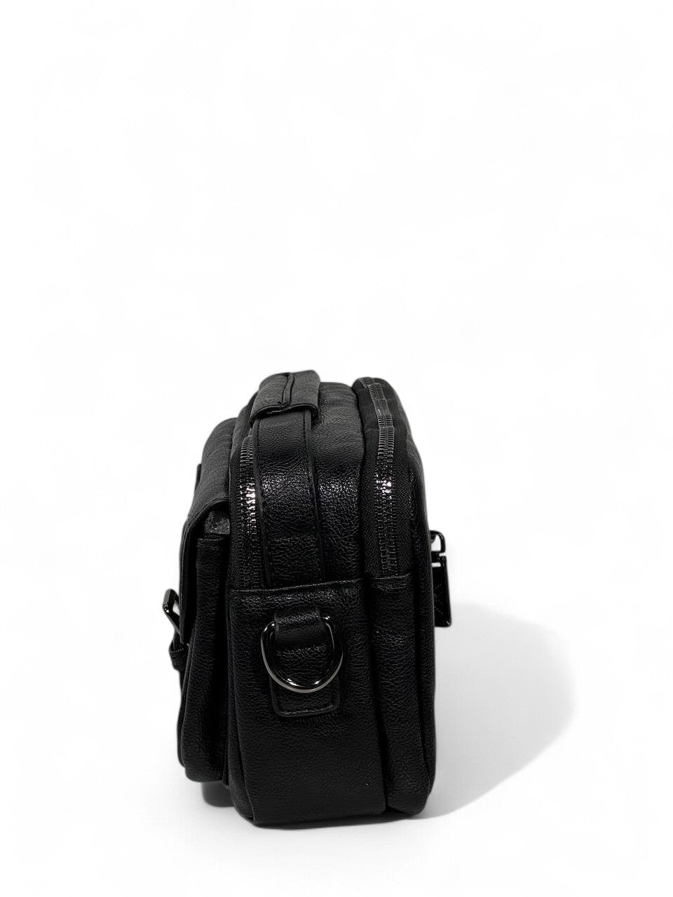 🖤 Emporio Armani Black Vintage-Style Crossbody Pouch – Premium Leather Look