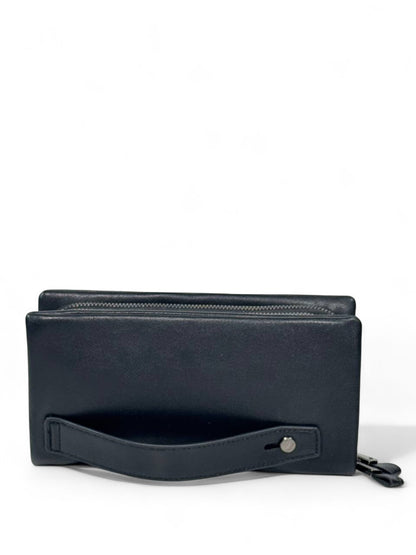 🖤 Calvin Klein Black Leather Clutch – Minimal Modern Designer Pouch