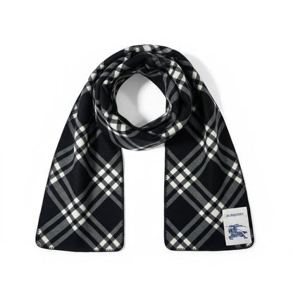 🖤🤍 Burberry Double-Face Reversible Check Scarf – Premium Winter Luxury
