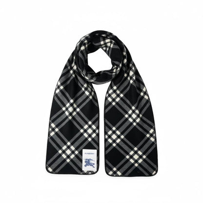 🖤🤍 Burberry Double-Face Reversible Check Scarf – Premium Winter Luxury