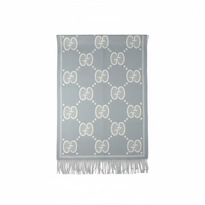 🧣✨ GUCCI Double-Face GG baby blue  Luxury Scarf – Premium Winter Elegance