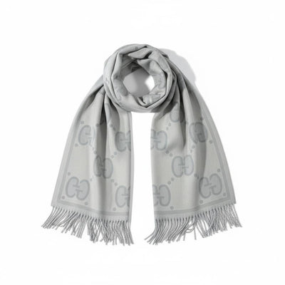 🧣✨ GUCCI Double-Face GG baby blue  Luxury Scarf – Premium Winter Elegance