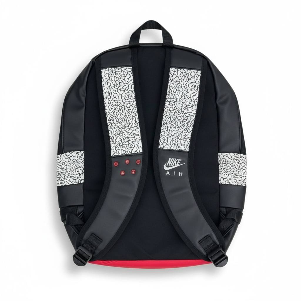 🖤 Nike Air Jordan Premium Shield Backpack – Black & Red 🏀🔥