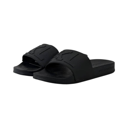 🖤 Karl Lagerfeld Monogram Slide Sandals – All Black Luxury Edition