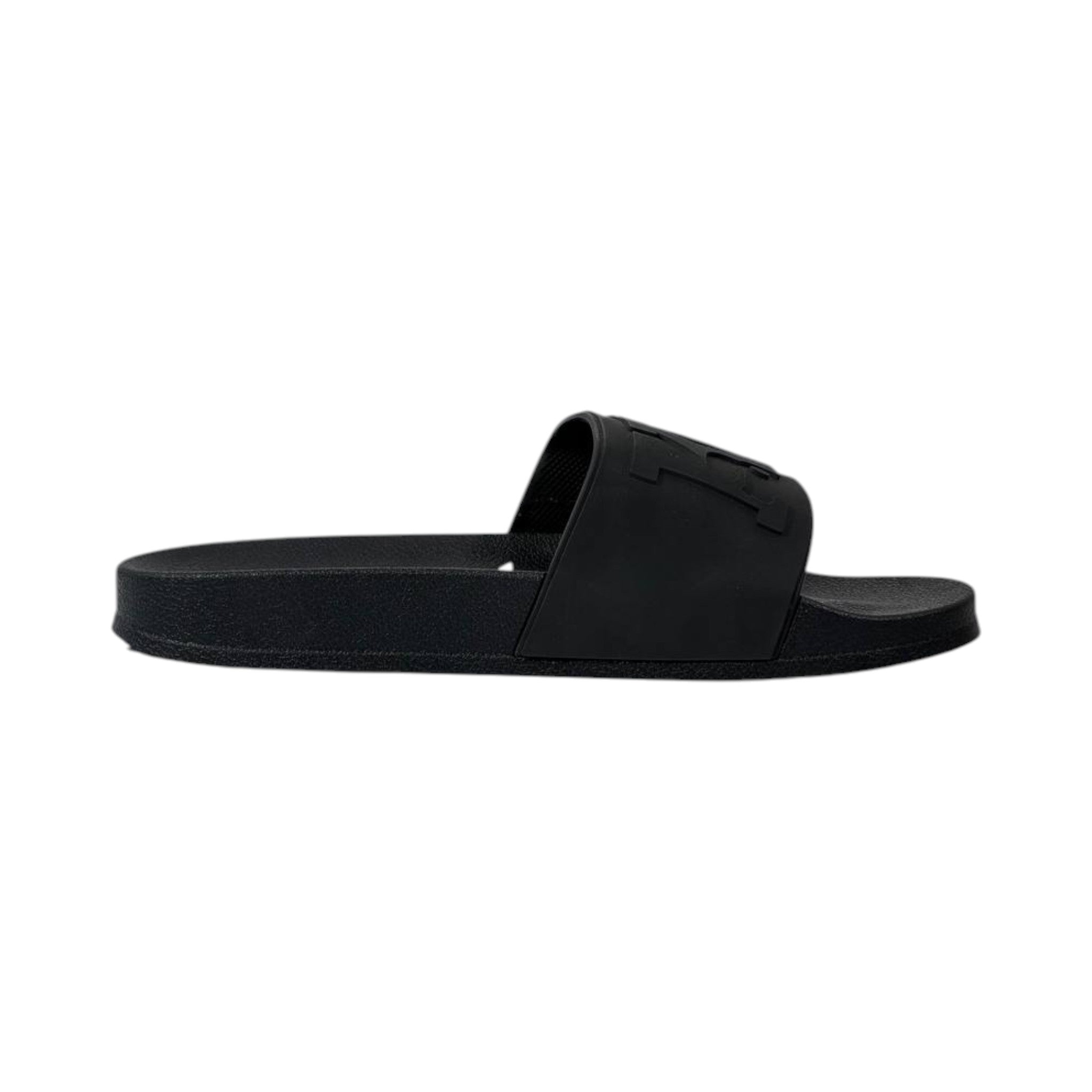 🖤 Karl Lagerfeld Monogram Slide Sandals – All Black Luxury Edition