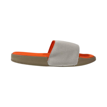 🧡 Puma Palermo Comfort Slides – Grey & Orange Summer Edition
