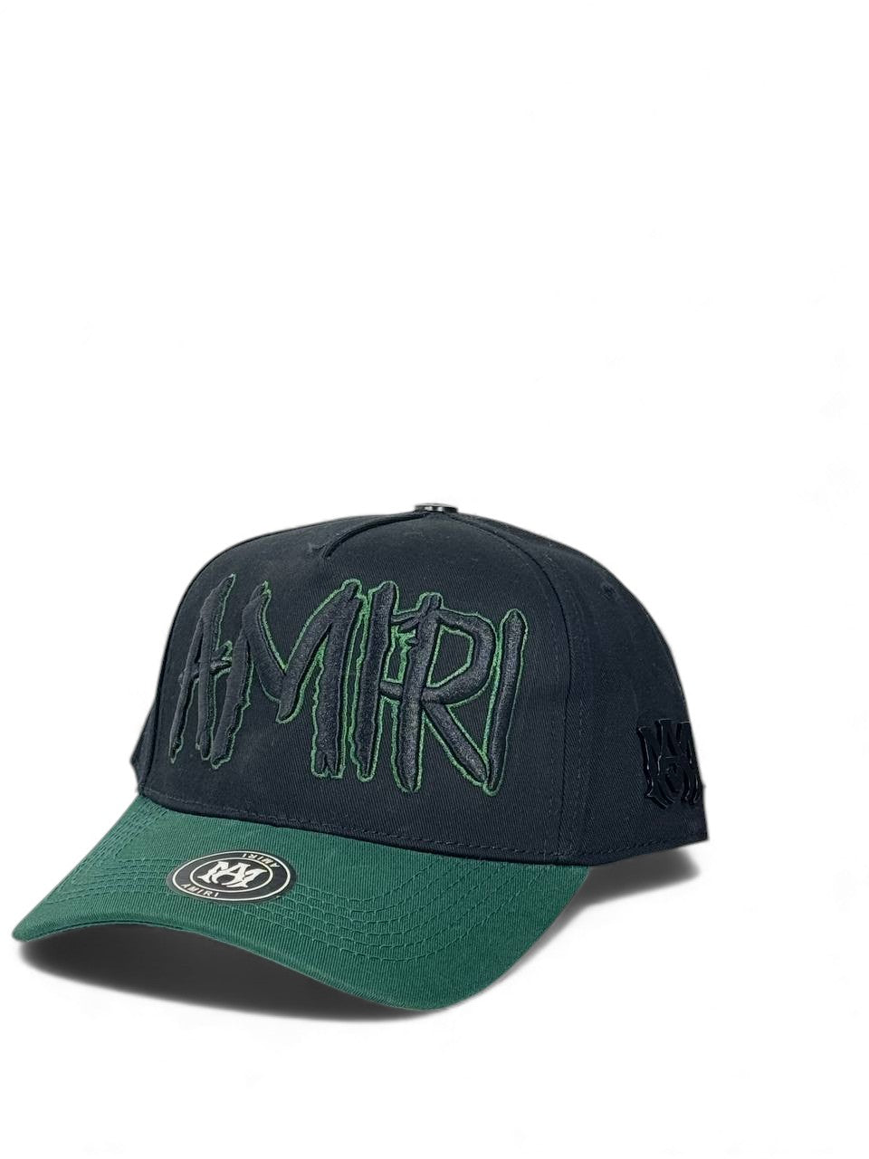 Amiri Luxury Street Cap – Black & Forest Green Edition 🧢💚 (Premium Embroidered Unisex)