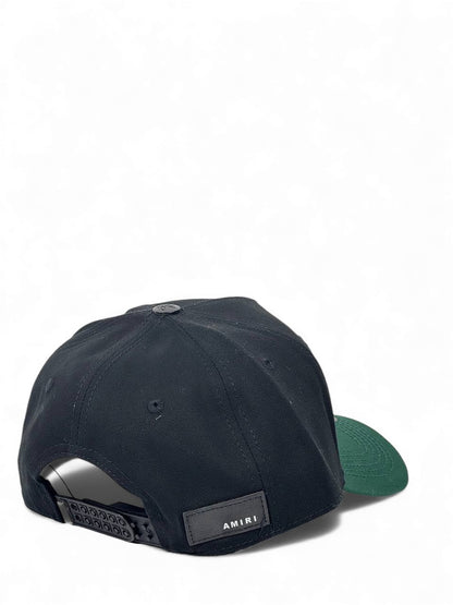 Amiri Luxury Street Cap – Black & Forest Green Edition 🧢💚 (Premium Embroidered Unisex)