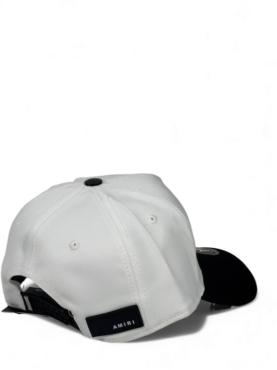 Amiri Luxury Two-Tone Cap – White & Black Edition 🧢⚪⚫ (Premium Embroidered Unisex)