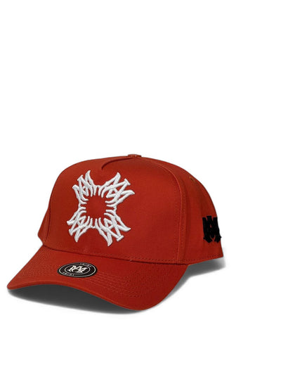 Amiri Star Embroidered Luxury Cap – orange Edition ❤️🧢 (Premium Unisex Street Style)