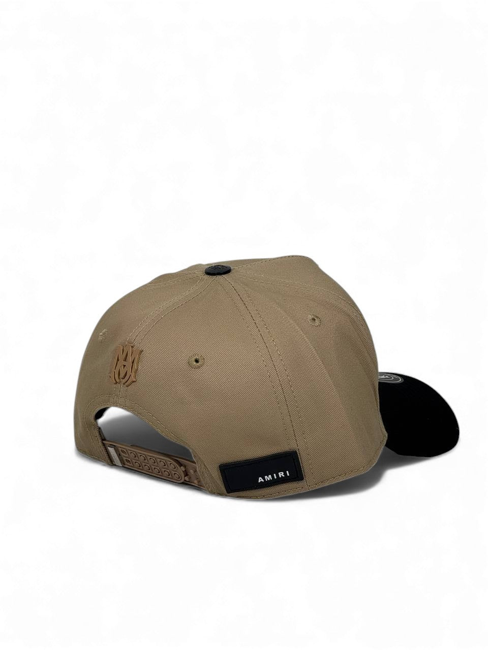 Amiri Oversized Logo Cap – Khaki & Black Edition 🧢🖤 (Premium Streetwear)