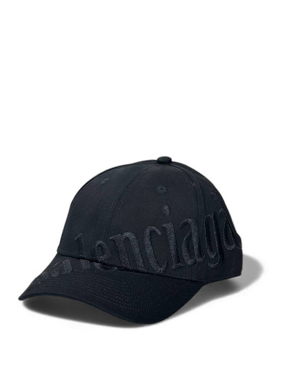 Balenciaga All-Black Embossed Logo Cap – Ultra Sleek Minimal Luxury 🖤🧢