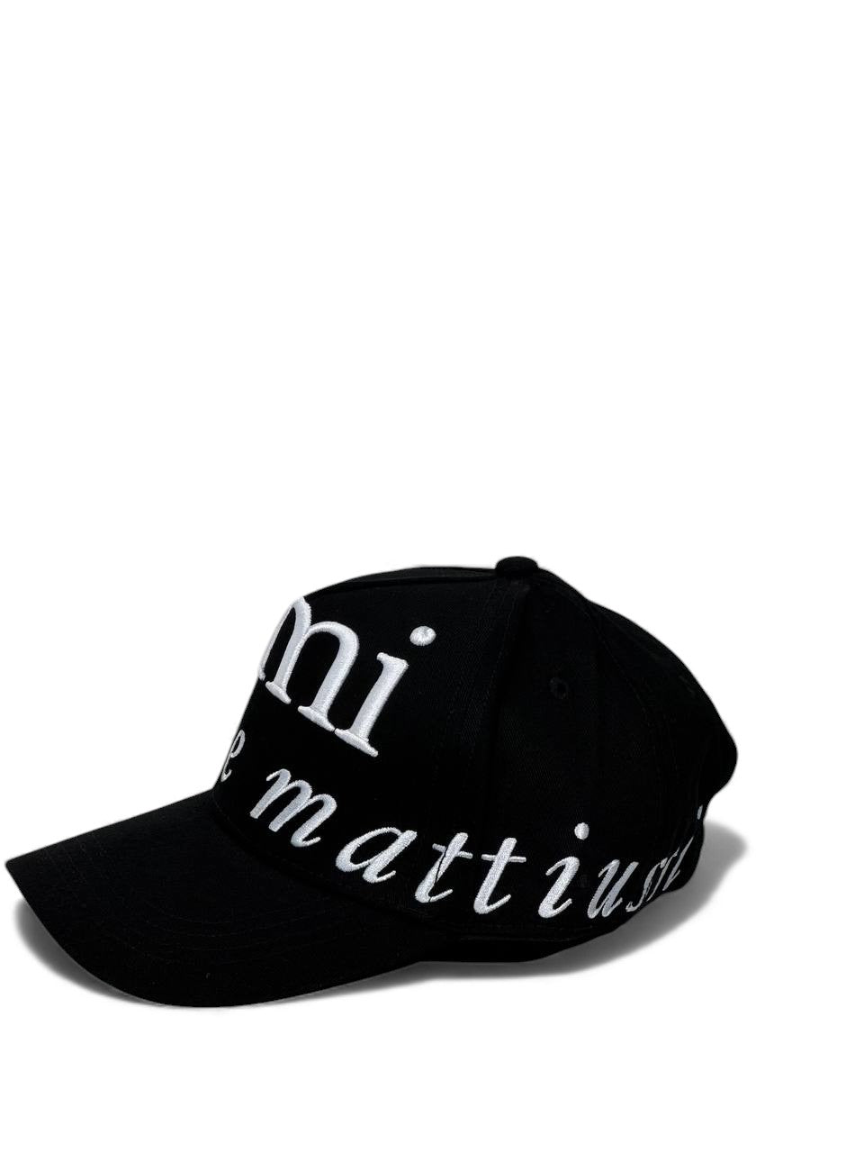 AMI Paris Black Script Logo Cap – Elegant French Street Style 🖤🤍🧢